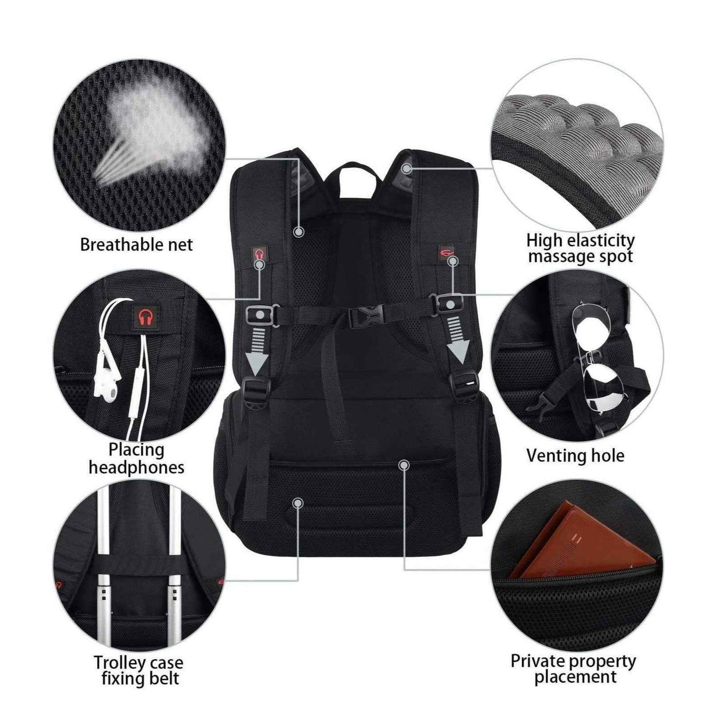 FR Fashion Co. 18" Men's TSA-Approved Travel Backpack
