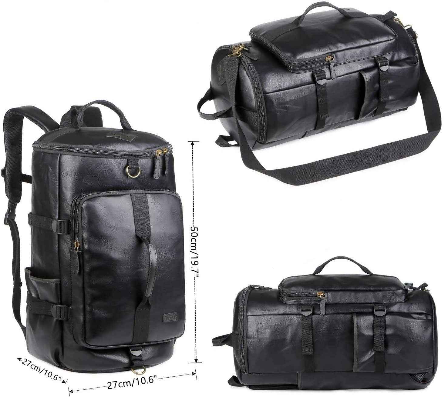 FR Fashion Co. 20" Men's Versatile Leather Duffel Bag