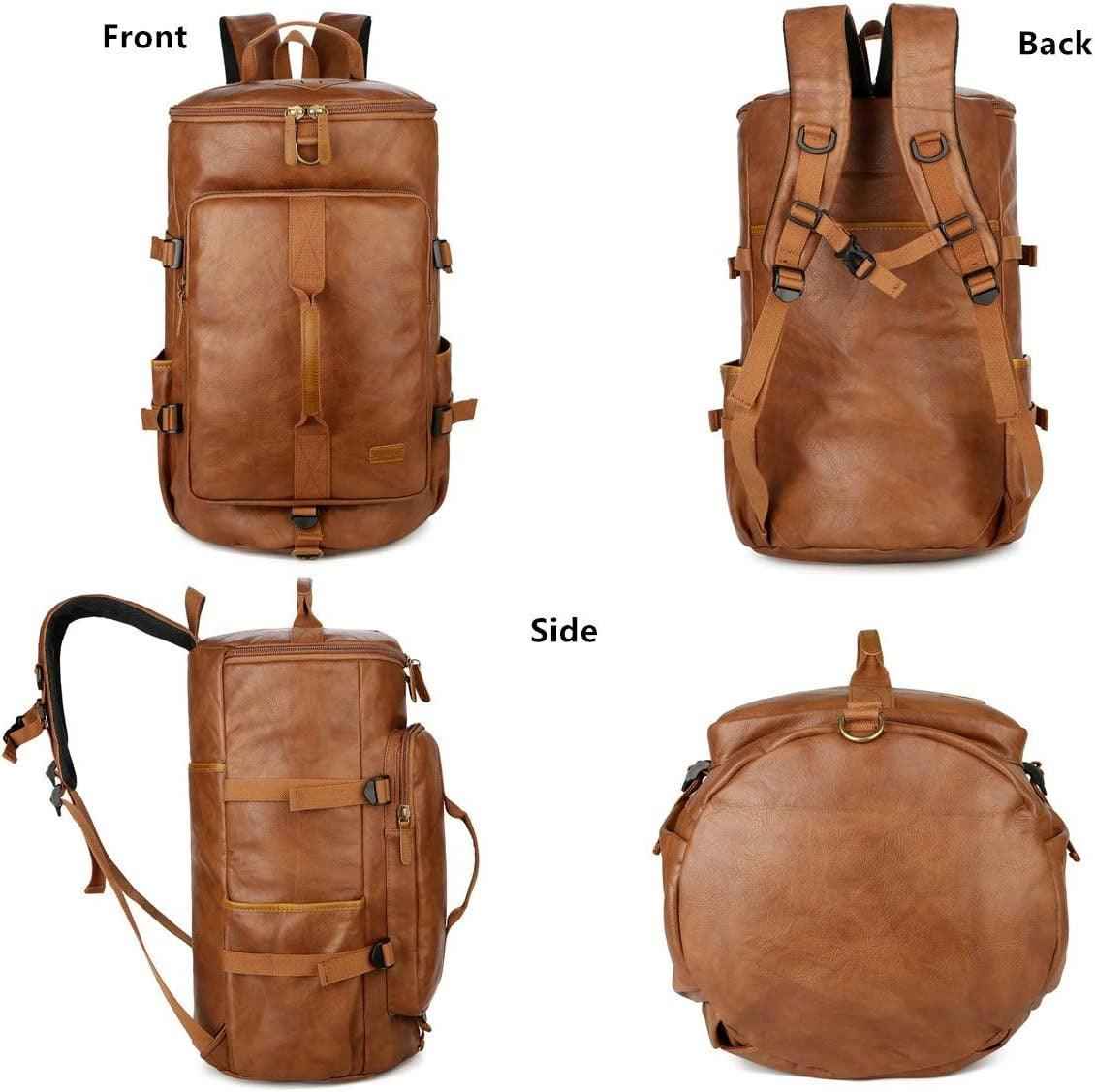 FR Fashion Co. 20" Men's Versatile Leather Duffel Bag