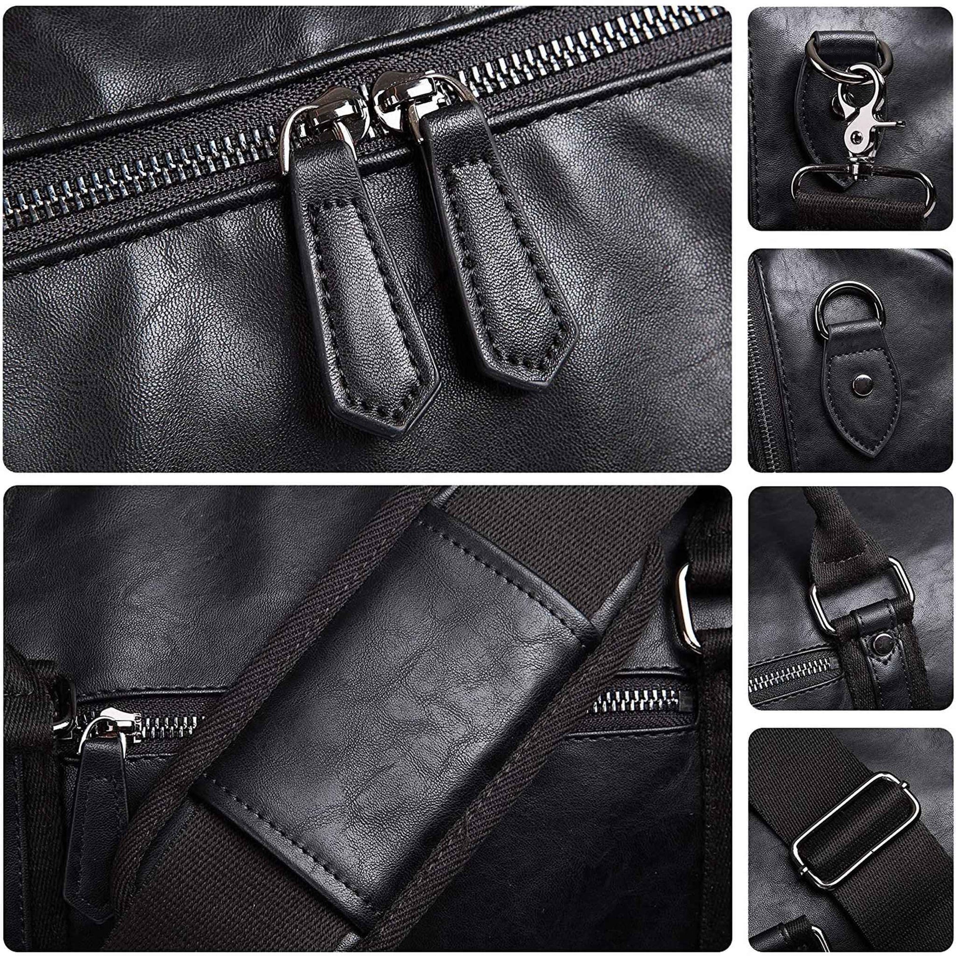 FR Fashion Co. 21" Men's Classic Leather Duffle Bag