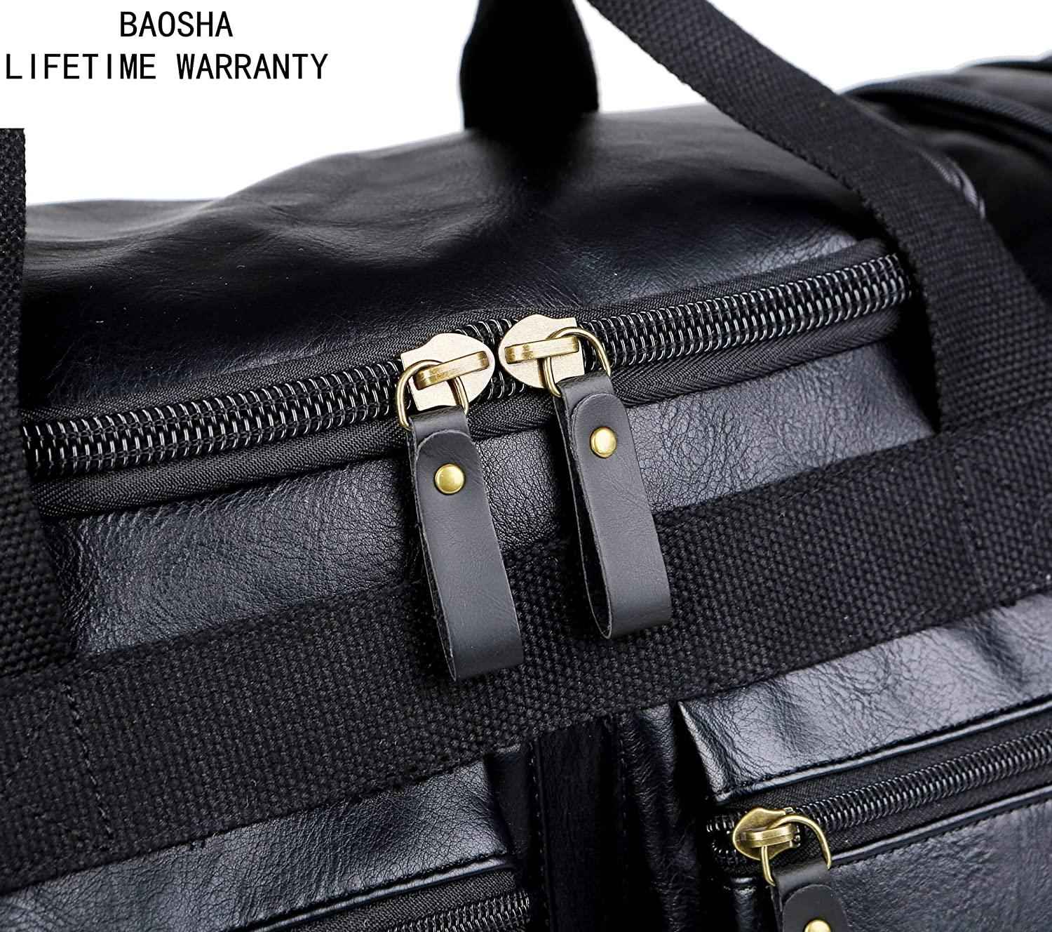 FR Fashion Co. 21" Men's Leather Expandable Duffel Bag