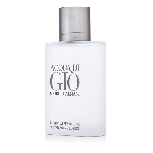 Giorgio Armani Acqua Di Gio after shave lotion in a white frosted bottle with silver cap