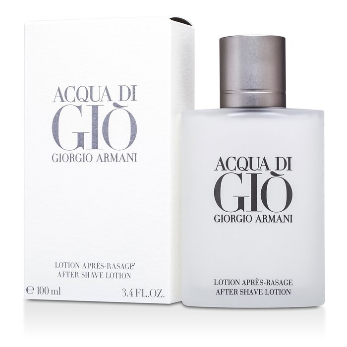Giorgio Armani Acqua Di Gio after shave lotion 3.4 fl oz bottle with white box packaging