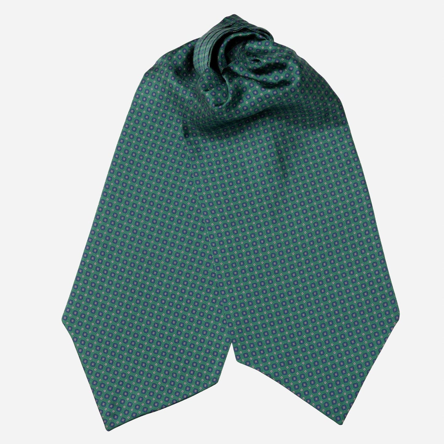 Navona - Silk Ascot Cravat Tie - Green - Solstik