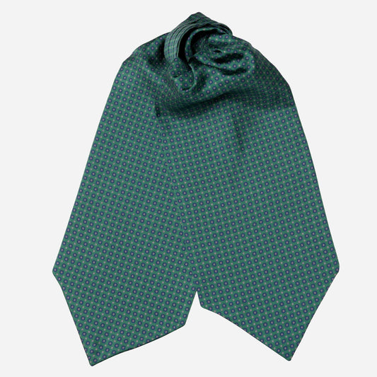 Navona - Silk Ascot Cravat Tie - Green - Solstik