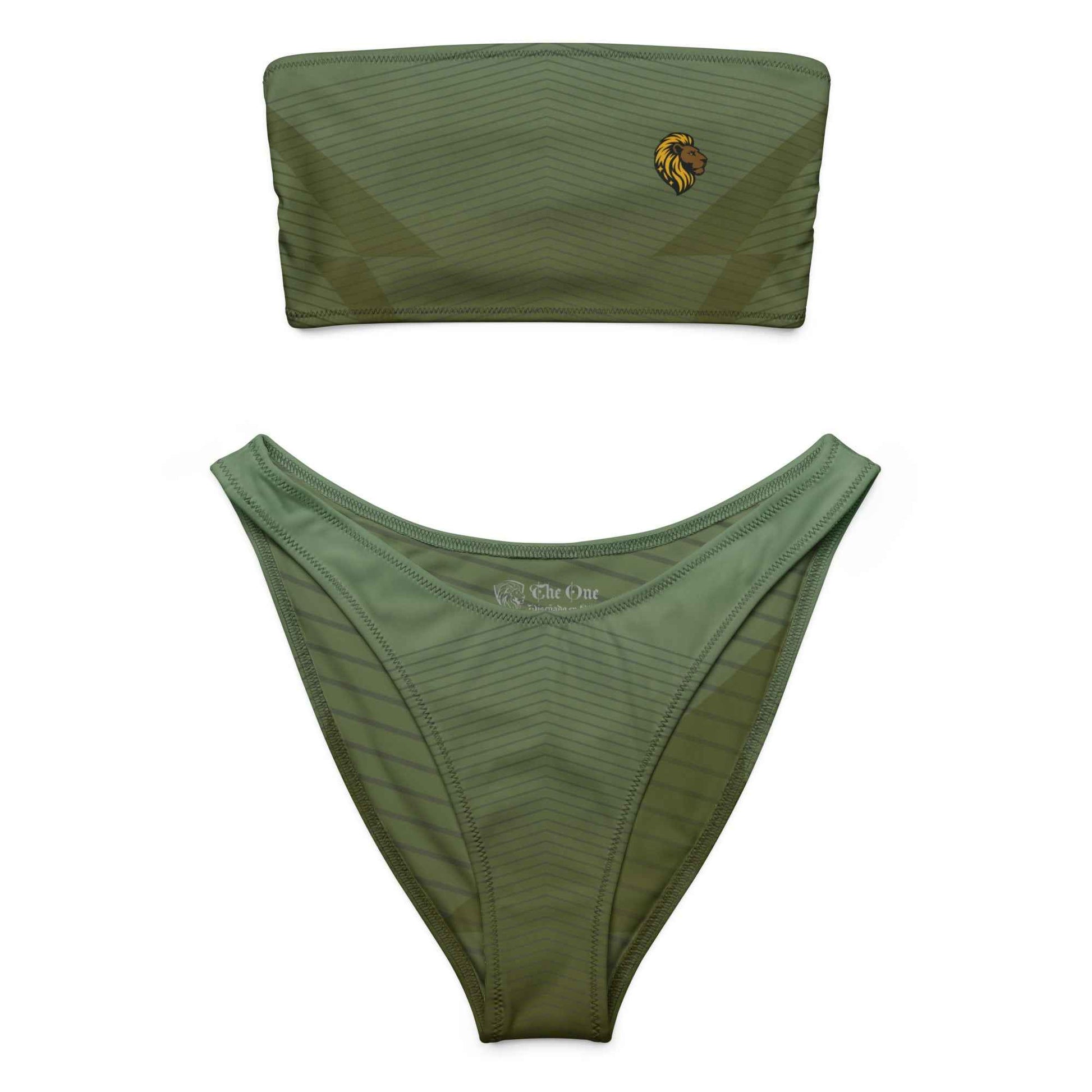 Green Strapless bikini