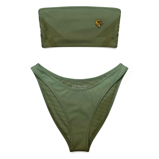Green Strapless bikini
