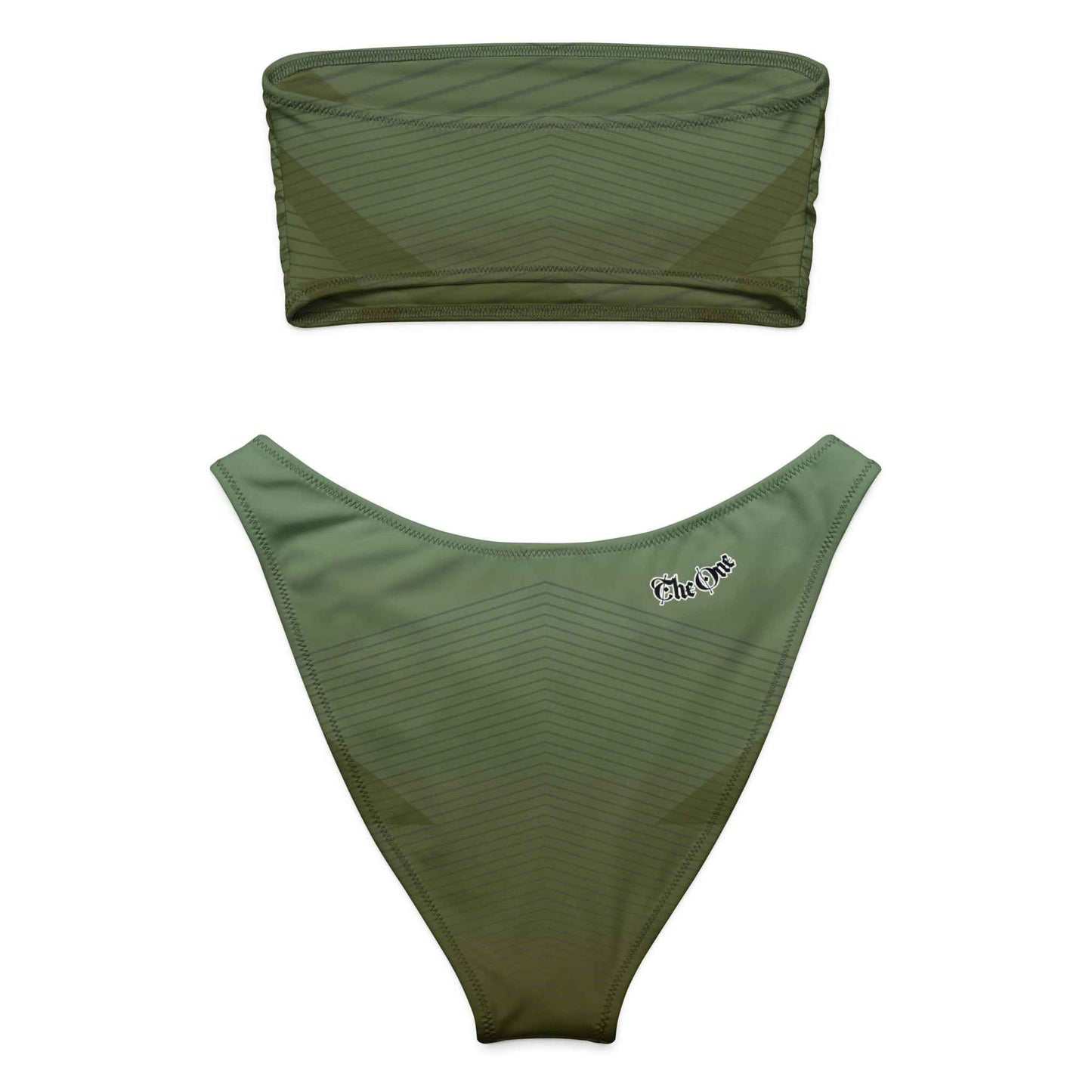 Green Strapless bikini