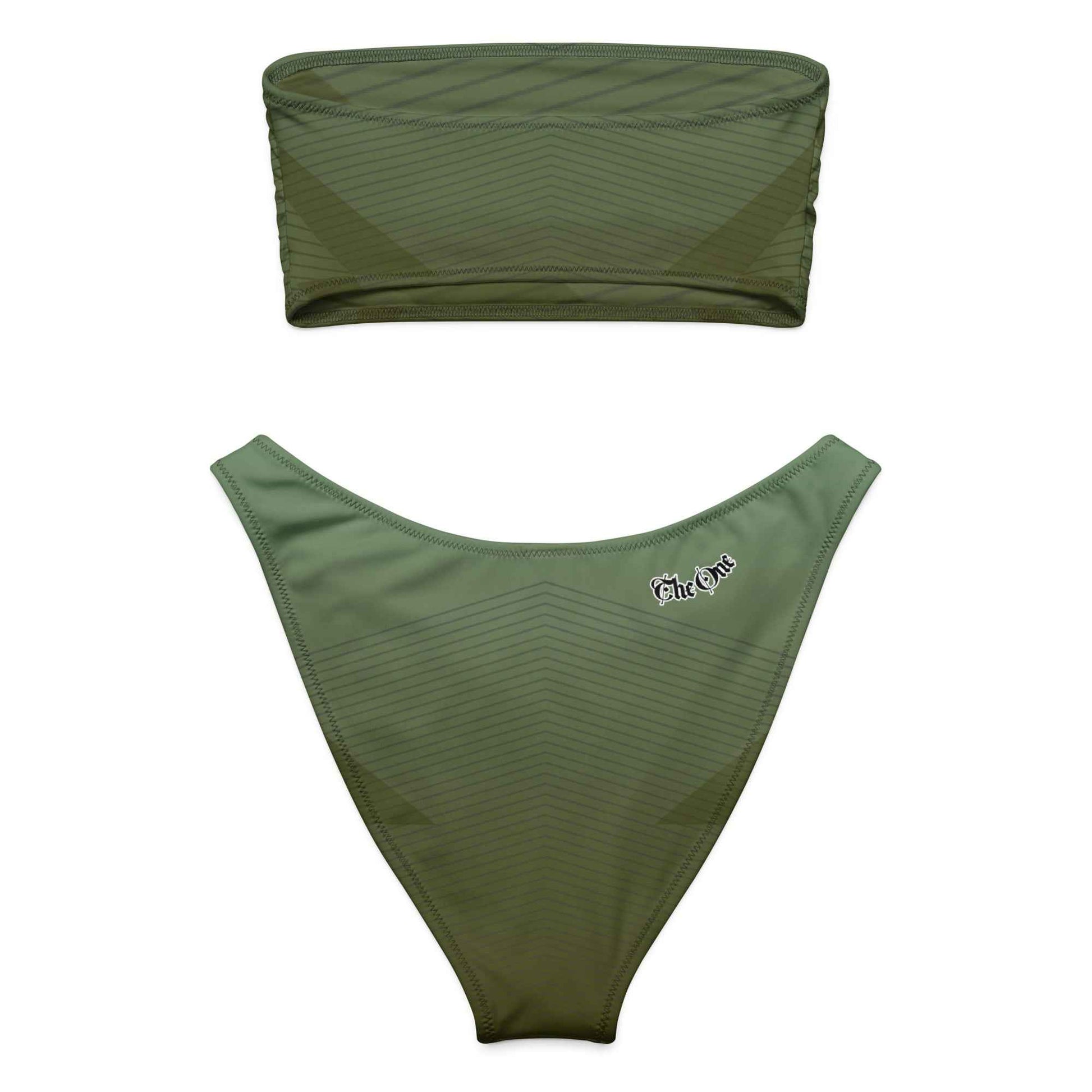 Green Strapless bikini