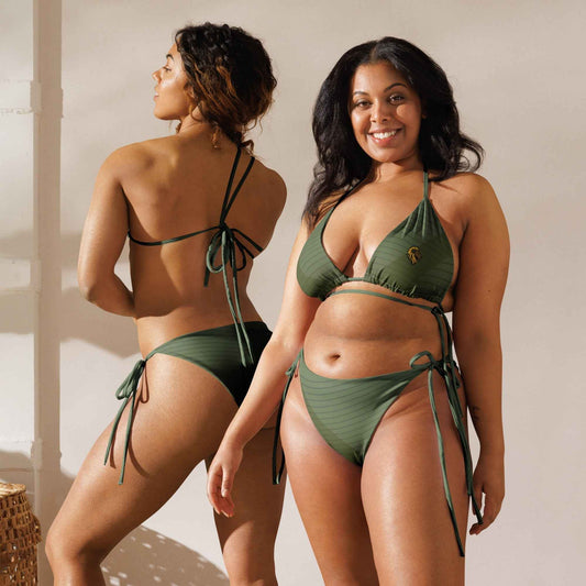 Green string bikini
