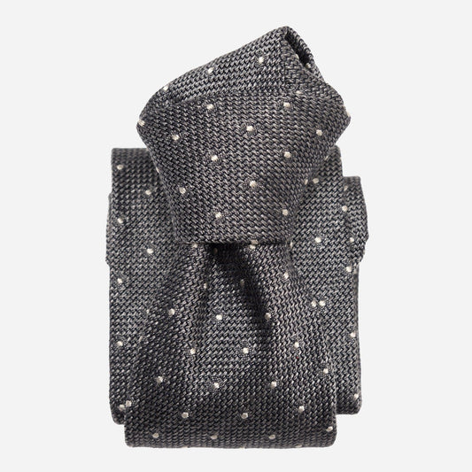 Mattei - Silk Grenadine Tie - Grey - Solstik