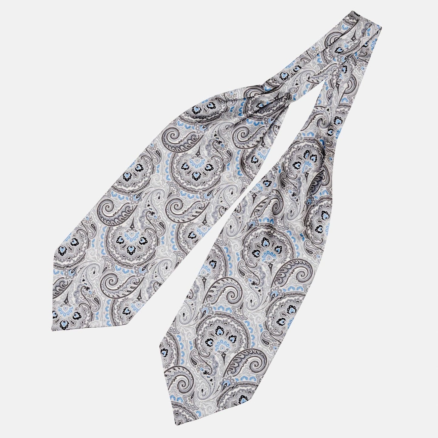 Bugatti - Silk Ascot Cravat Tie - Grey - Solstik
