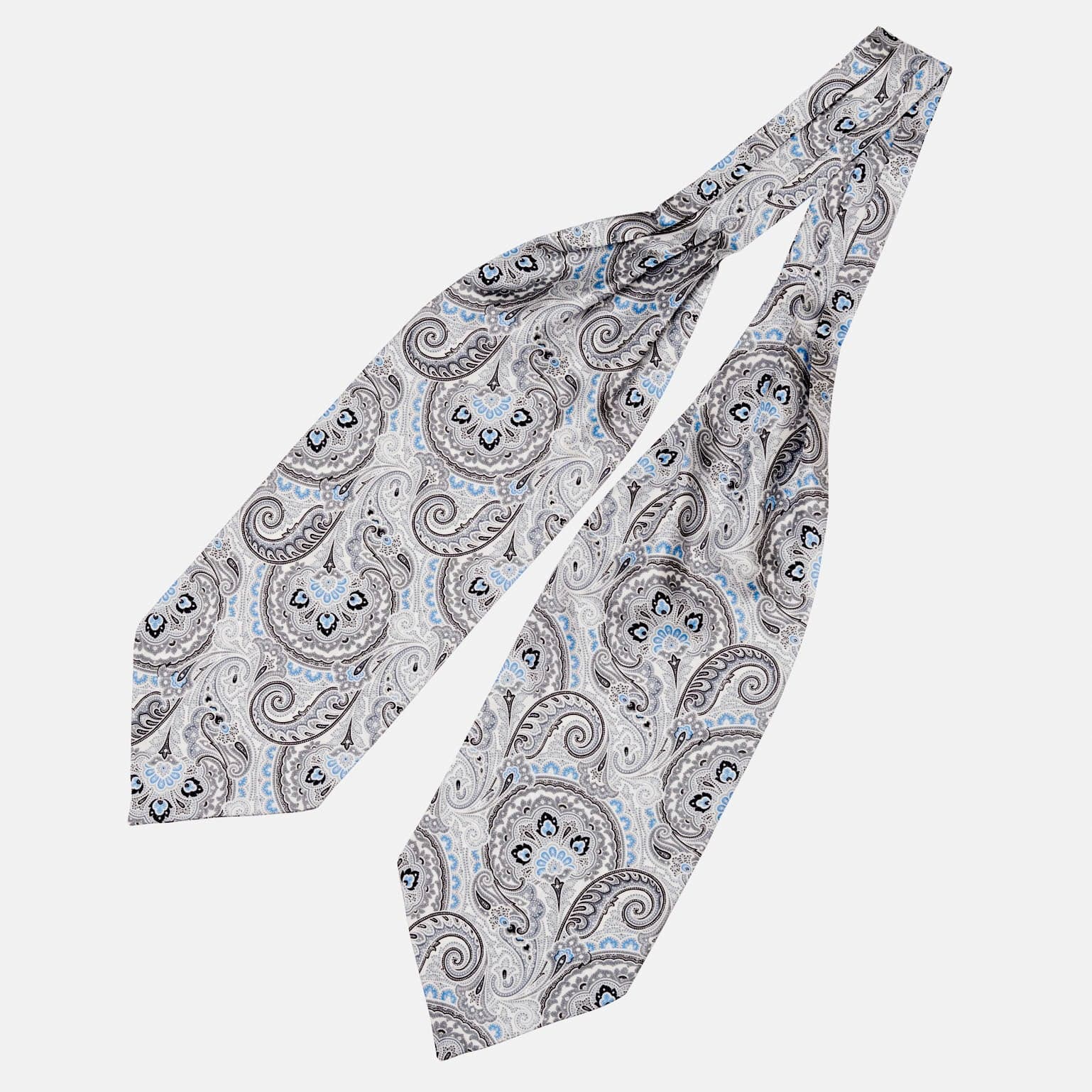 Bugatti - Silk Ascot Cravat Tie - Grey - Solstik