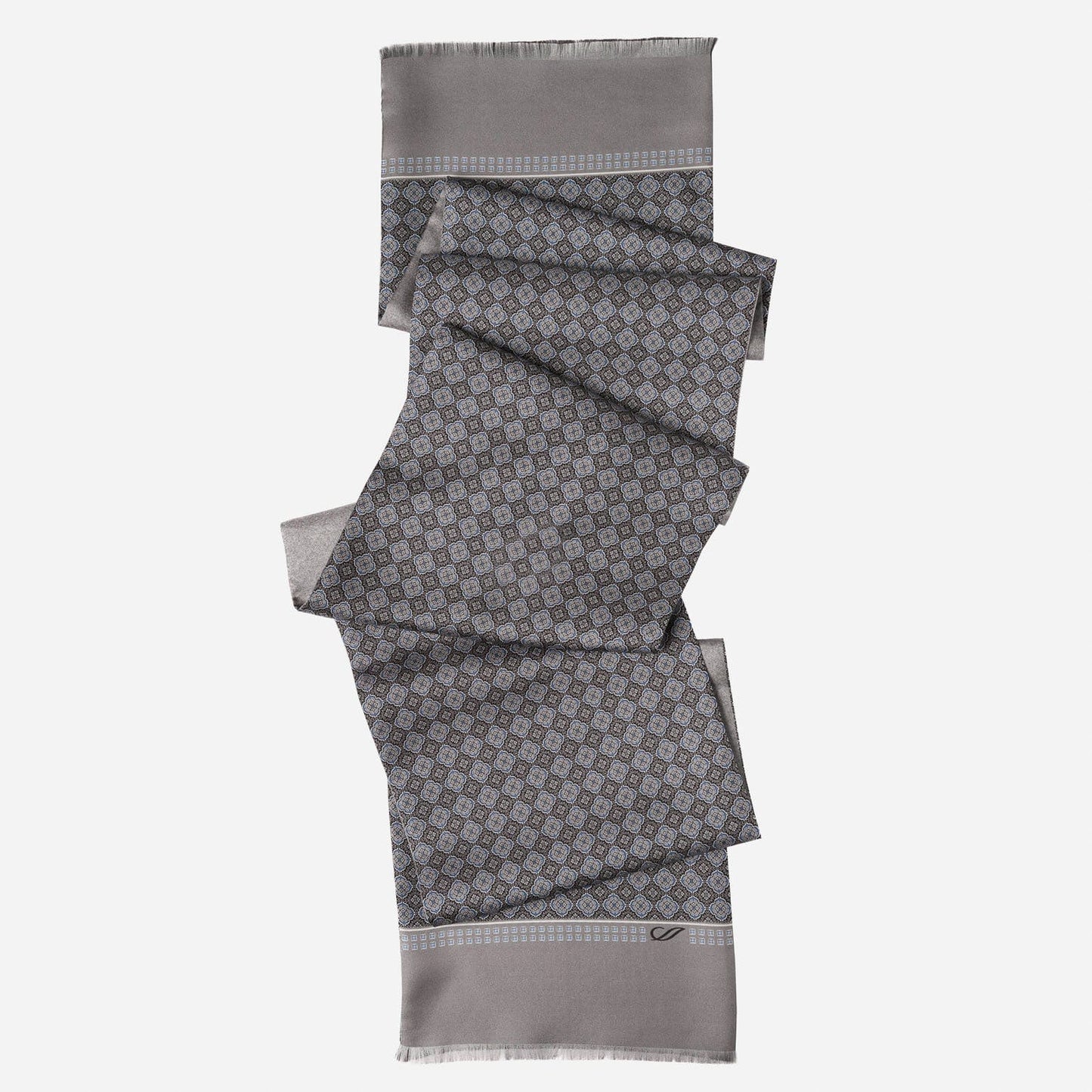 Palazzo - Reversible Silk Scarf - Charcoal - Solstik