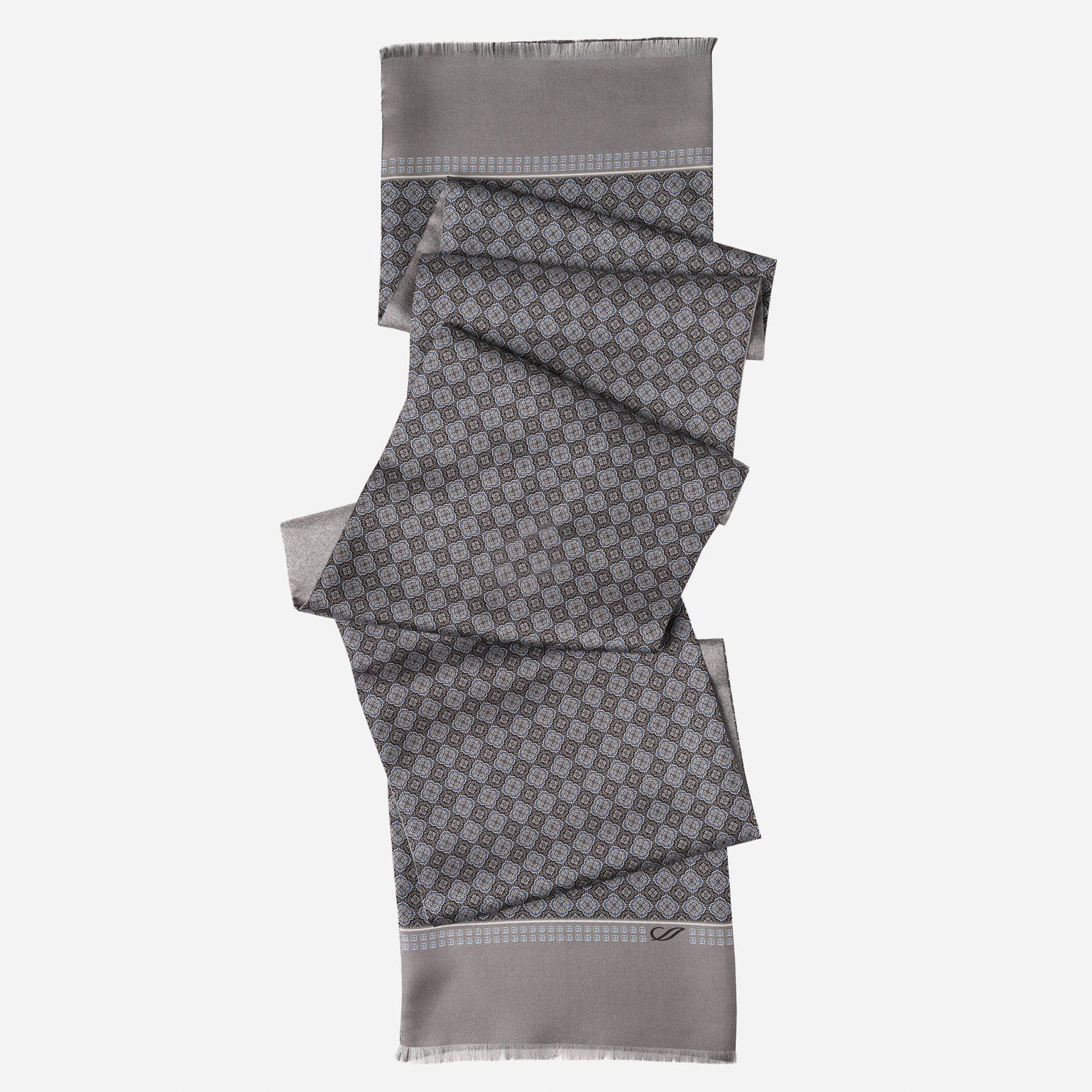 Palazzo - Reversible Silk Scarf - Charcoal - Solstik