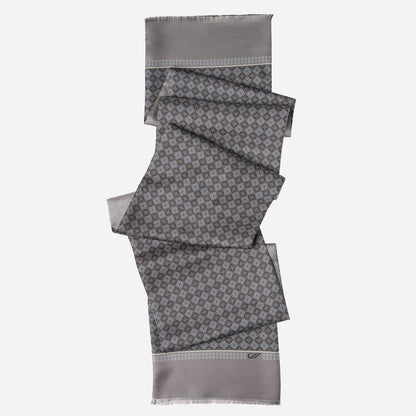 Palazzo - Reversible Silk Scarf - Charcoal - Solstik