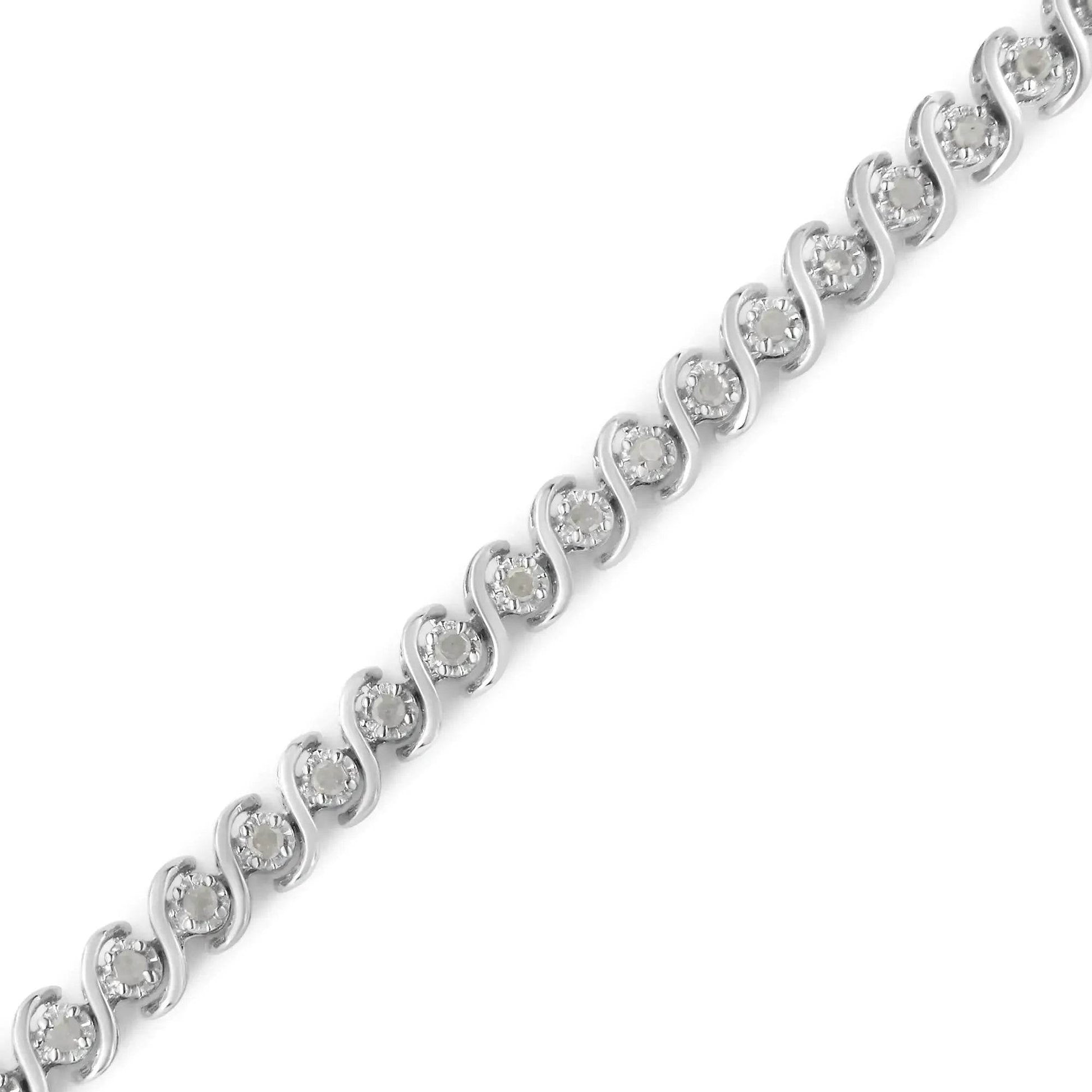 Sterling Silver 1ct Diamond Tennis Bracelet - Solstik