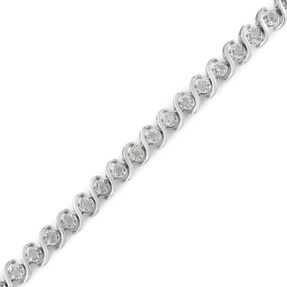 Sterling Silver 1ct Diamond Tennis Bracelet - Solstik