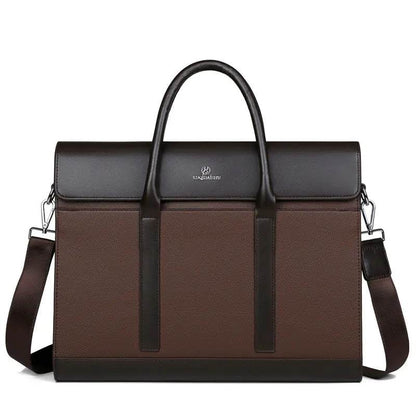 Kuji Business Men's Leather Briefcase Bag - Solstik