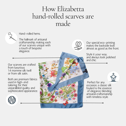 Vittoria - Silk Foulard - Blue - Solstik
