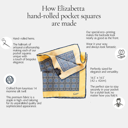 Ibiza - Silk Pocket Square - Terracotta - Solstik