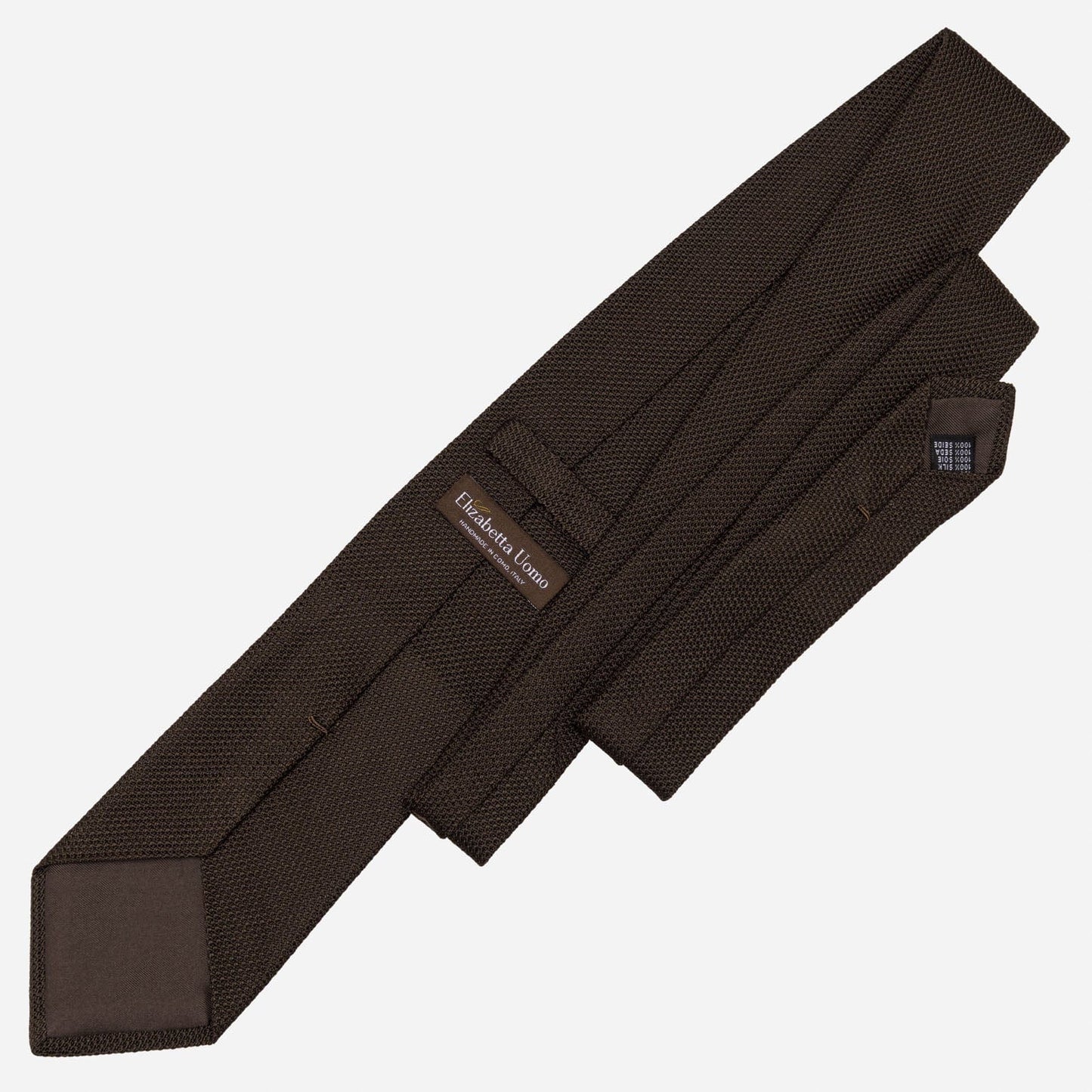 Mocha - Brown Silk Grenadine Tie - Solstik