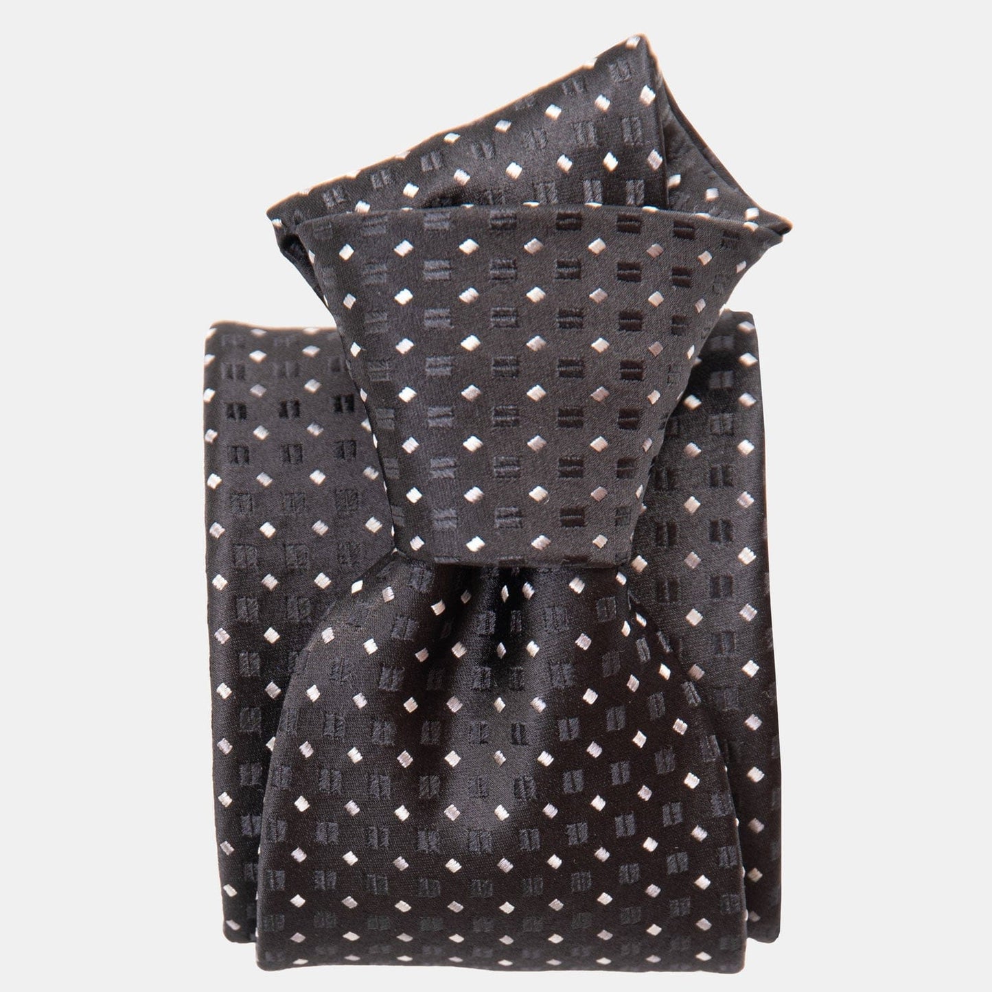 Barbera - Silk Jacquard Tie - Black - Solstik