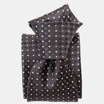 Barbera - Silk Jacquard Tie - Black - Solstik