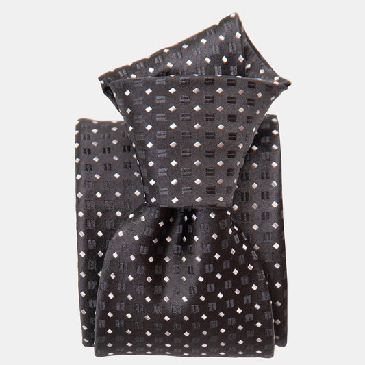 Barbera - Silk Jacquard Tie - Black - Solstik