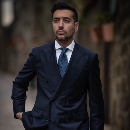 Mattei - Silk Grenadine Tie - Blue - Solstik