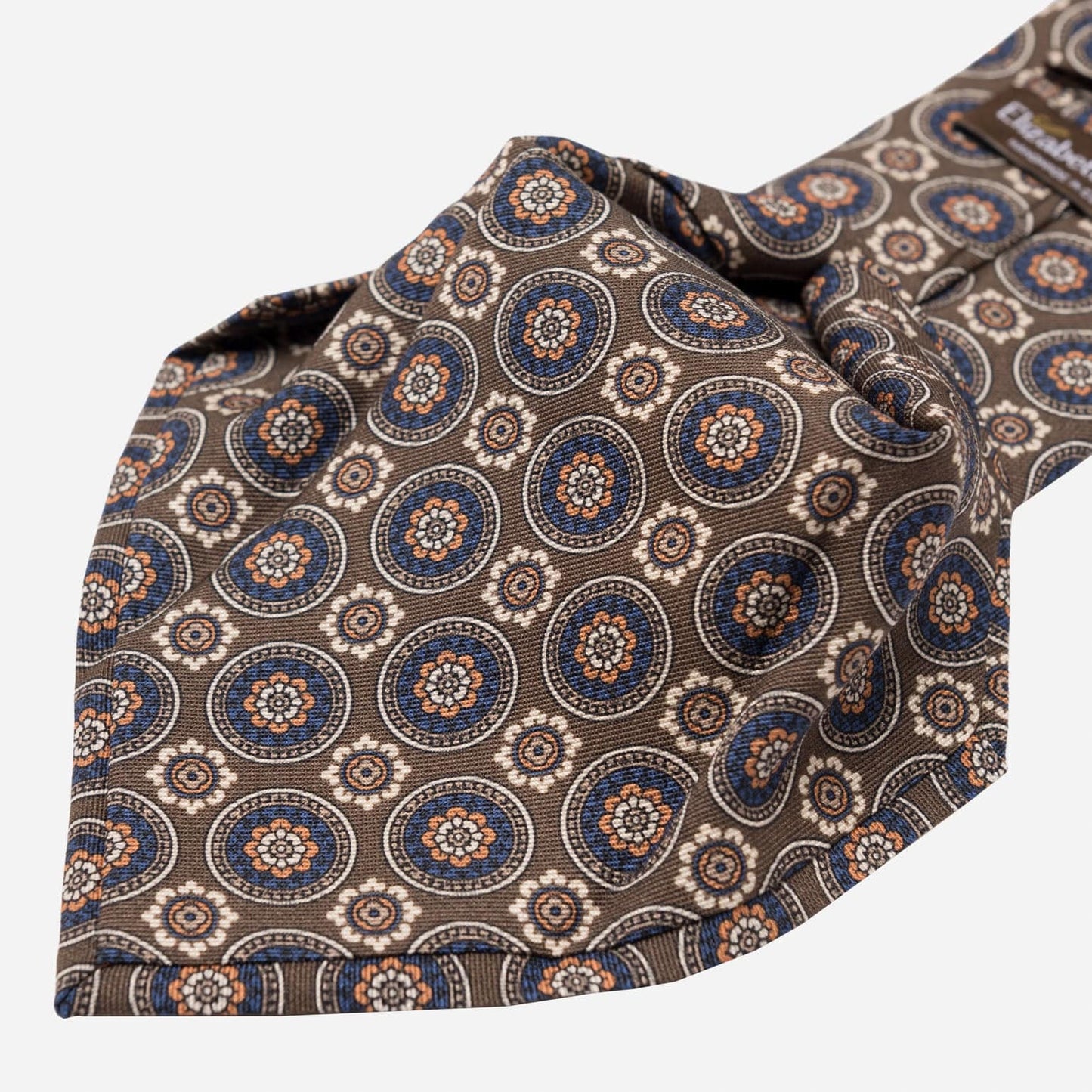 La Vigna - Printed Wool & Silk Tie - Brown - Solstik