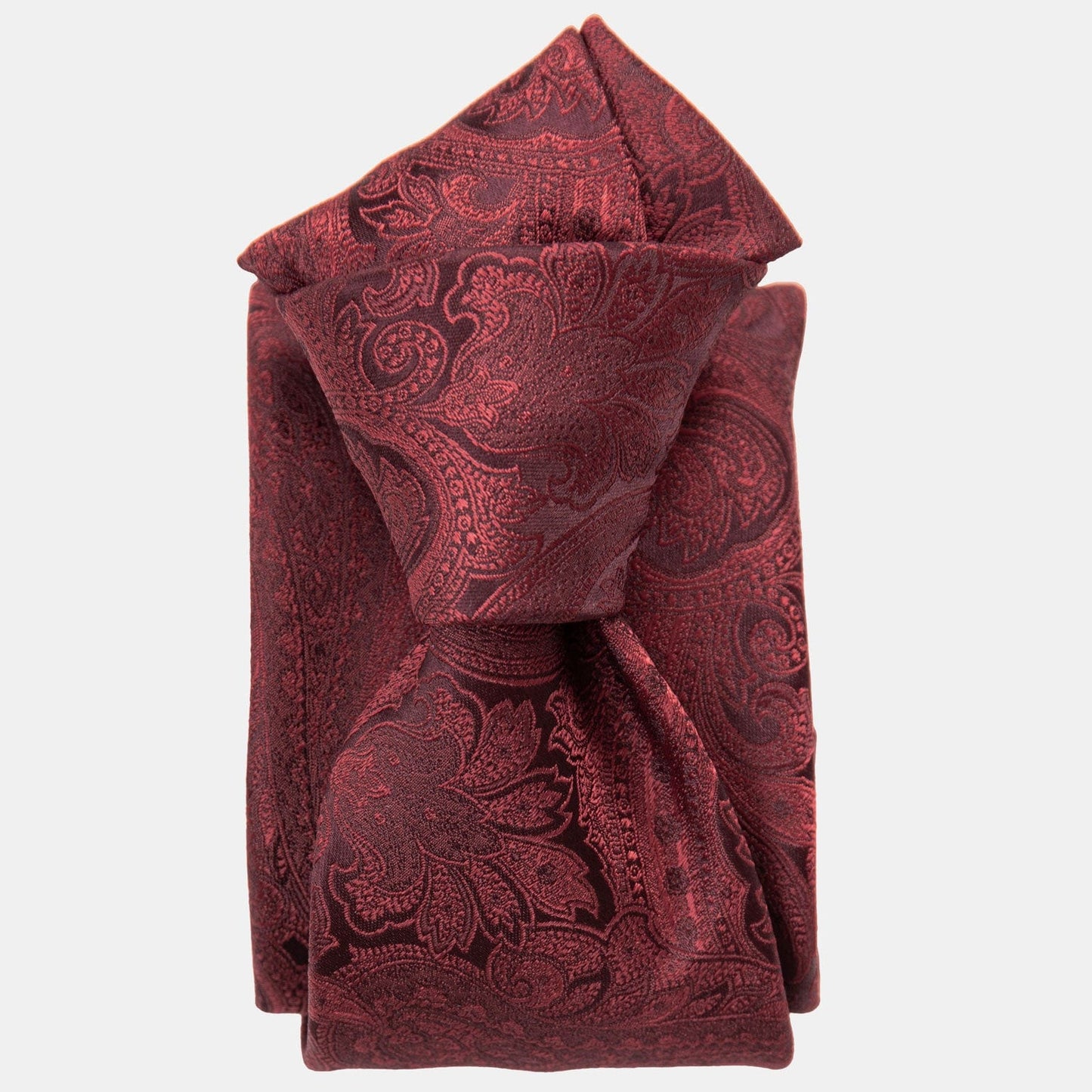 Vienna - Silk Jacquard Tie - Burgundy - Solstik