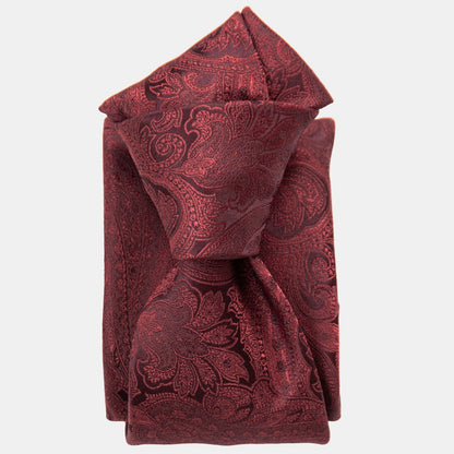 Vienna - Silk Jacquard Tie - Burgundy - Solstik