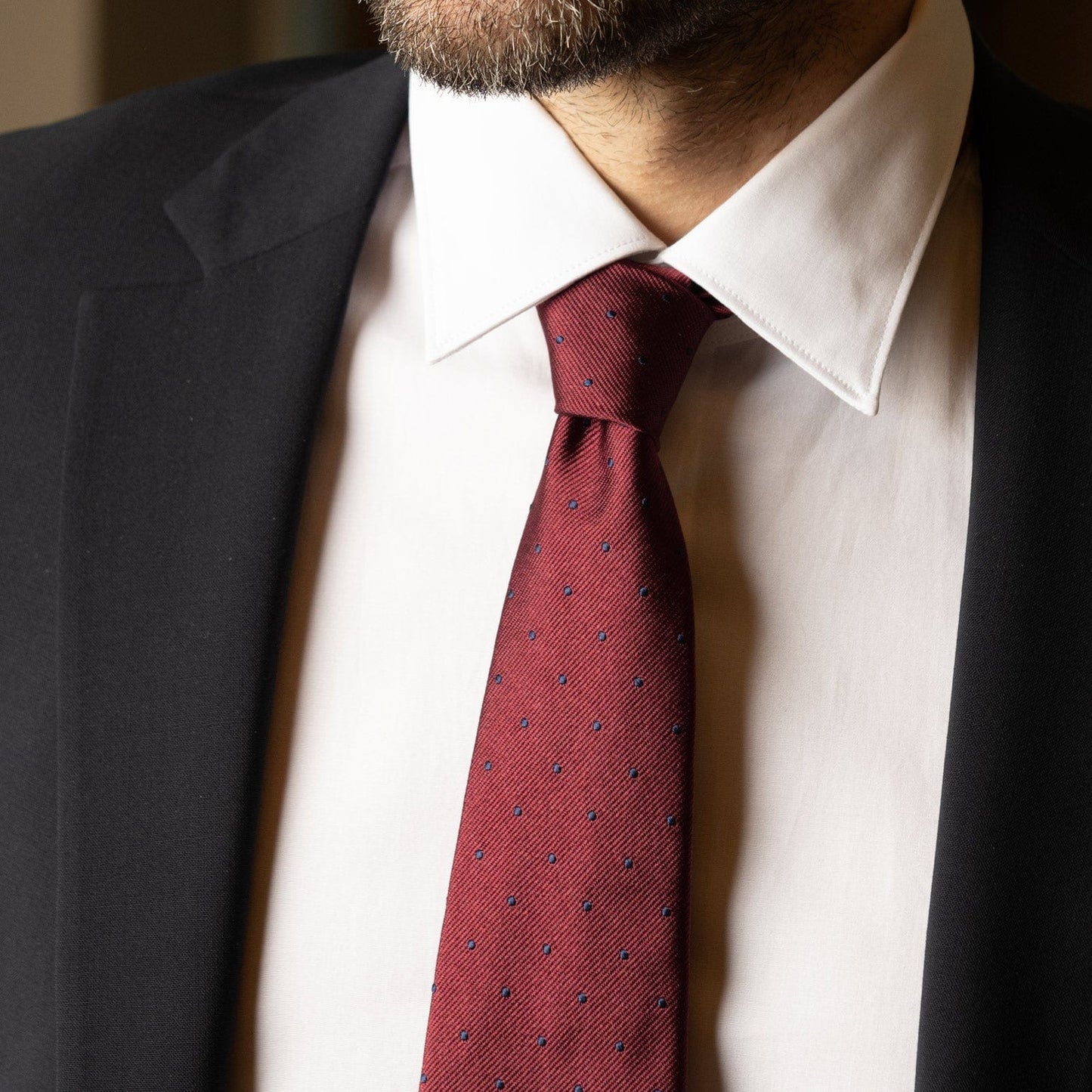 Pisa - Silk Jacquard Tie - Burgundy