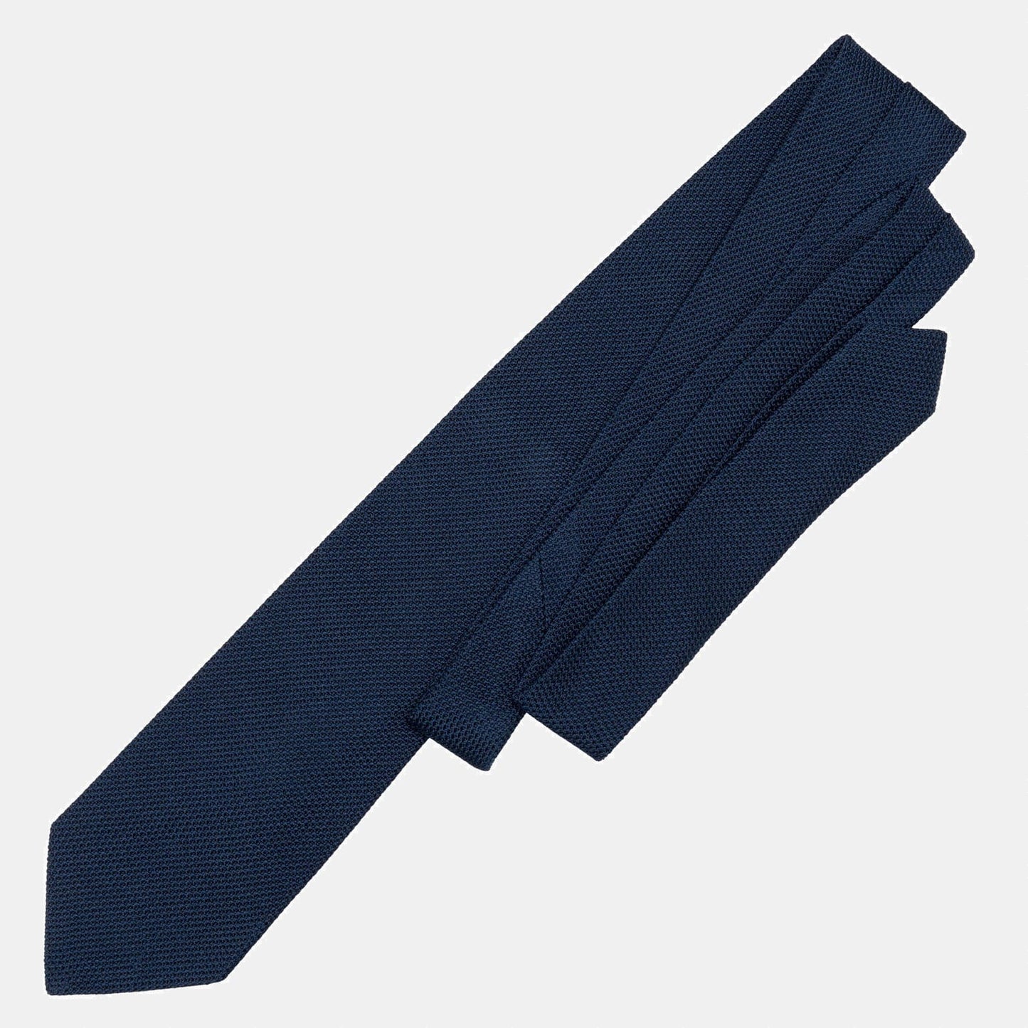 Marino - Navy Blue Silk Grenadine Tie - Solstik