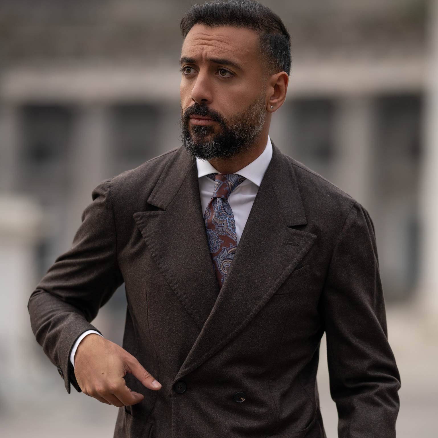 Cortina - Silk Jacquard Tie - Copper - Solstik