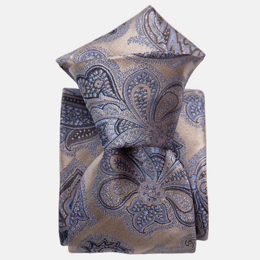 Cortina - Silk Jacquard Tie - Warm Pewter - Solstik