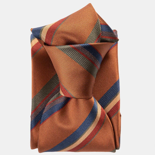 Battisti - Silk Jacquard Tie - Ginger - Solstik