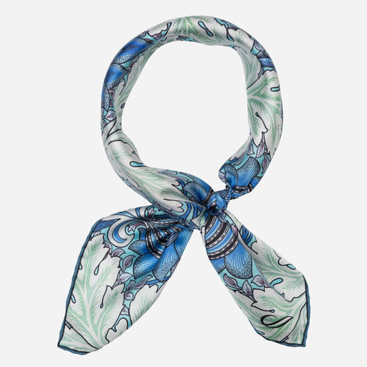 St. James - Silk Neckerchief - Blue and Mint - Solstik