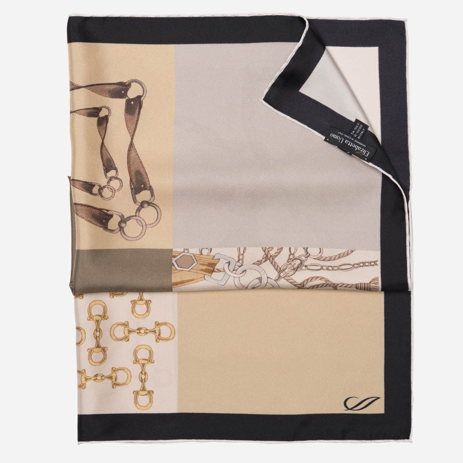 San Siro - Silk Neckerchief - Tan - Solstik