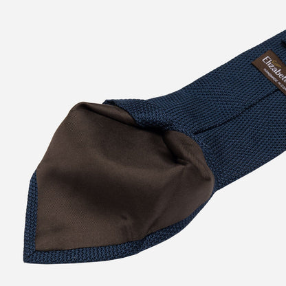Marino - Navy Blue Silk Grenadine Tie - Solstik