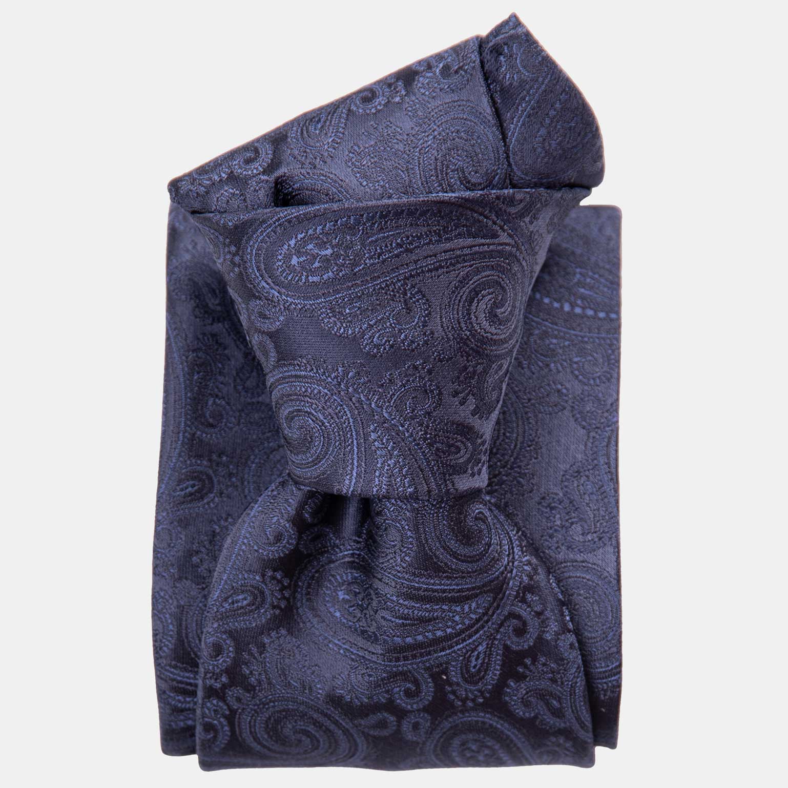 Soave - Silk Jacquard Tie - Midnight Blue - Solstik