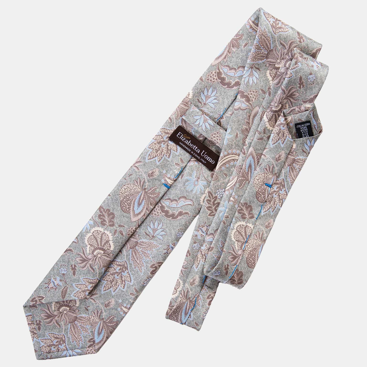 Medici - Printed Silk Tie - Soft Jade - Solstik