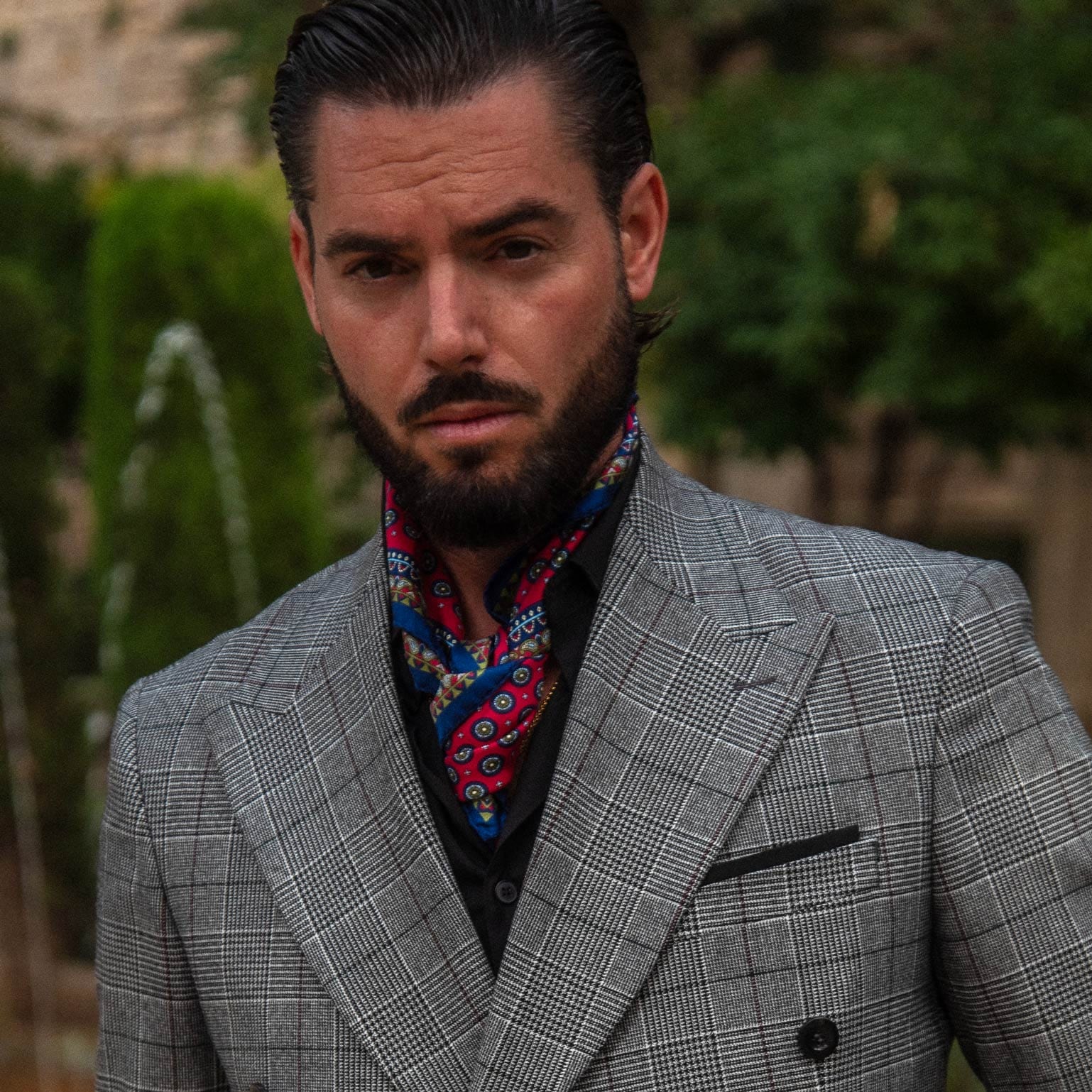Toscana - Silk Neckerchief - Cranberry - Solstik