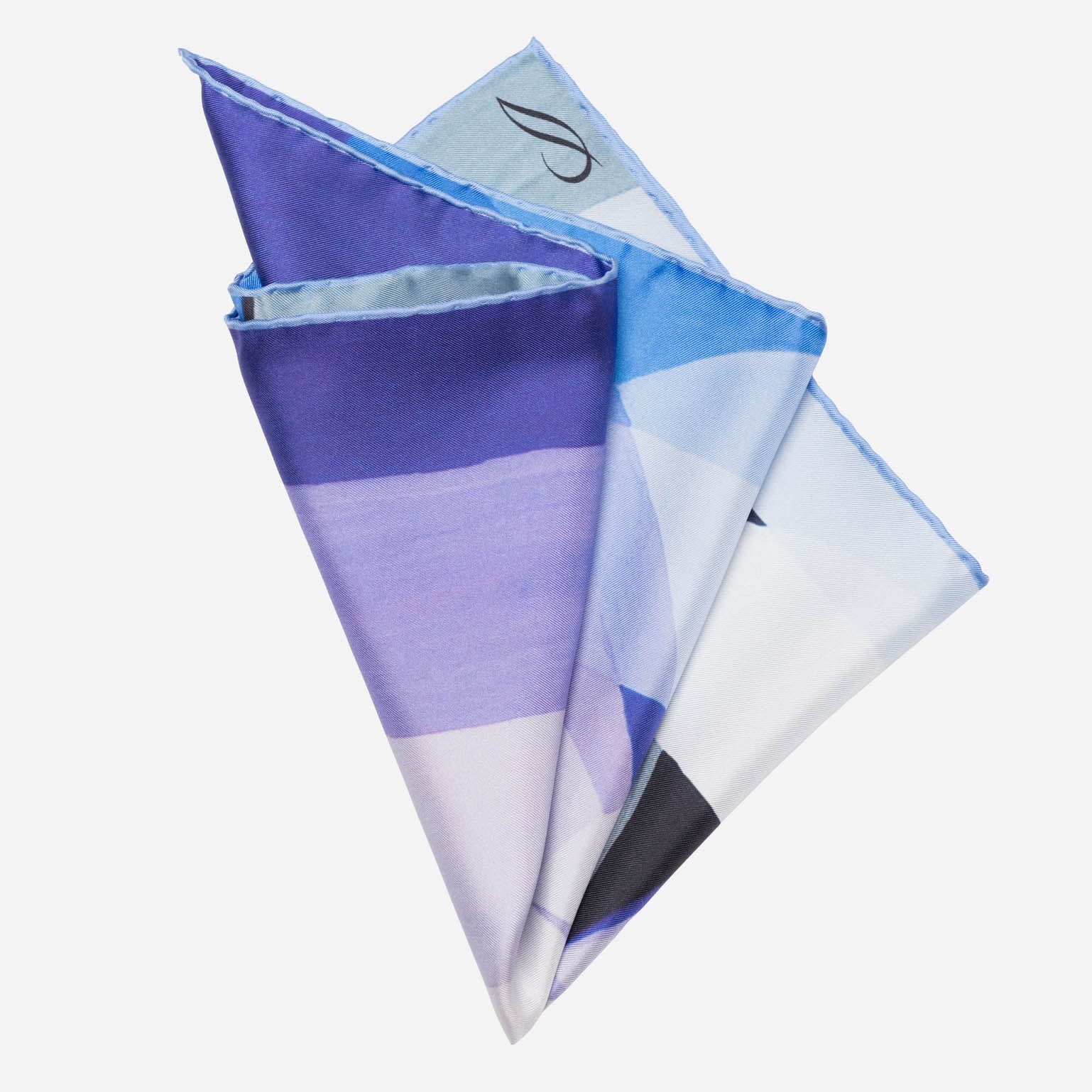 Harmony - Silk Pocket Square - Blue - Solstik