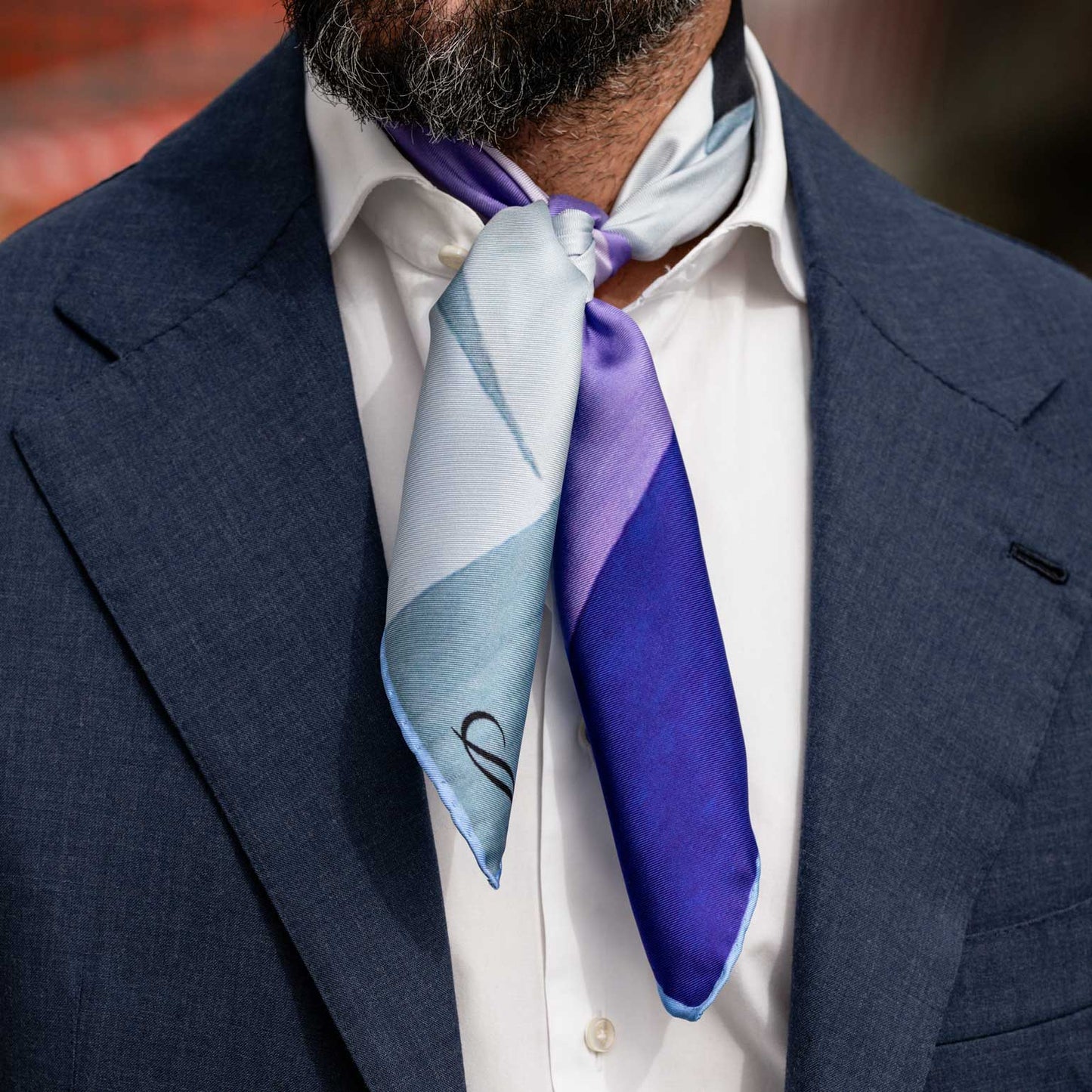 Jazz - Silk Neckerchief - Blue - Solstik