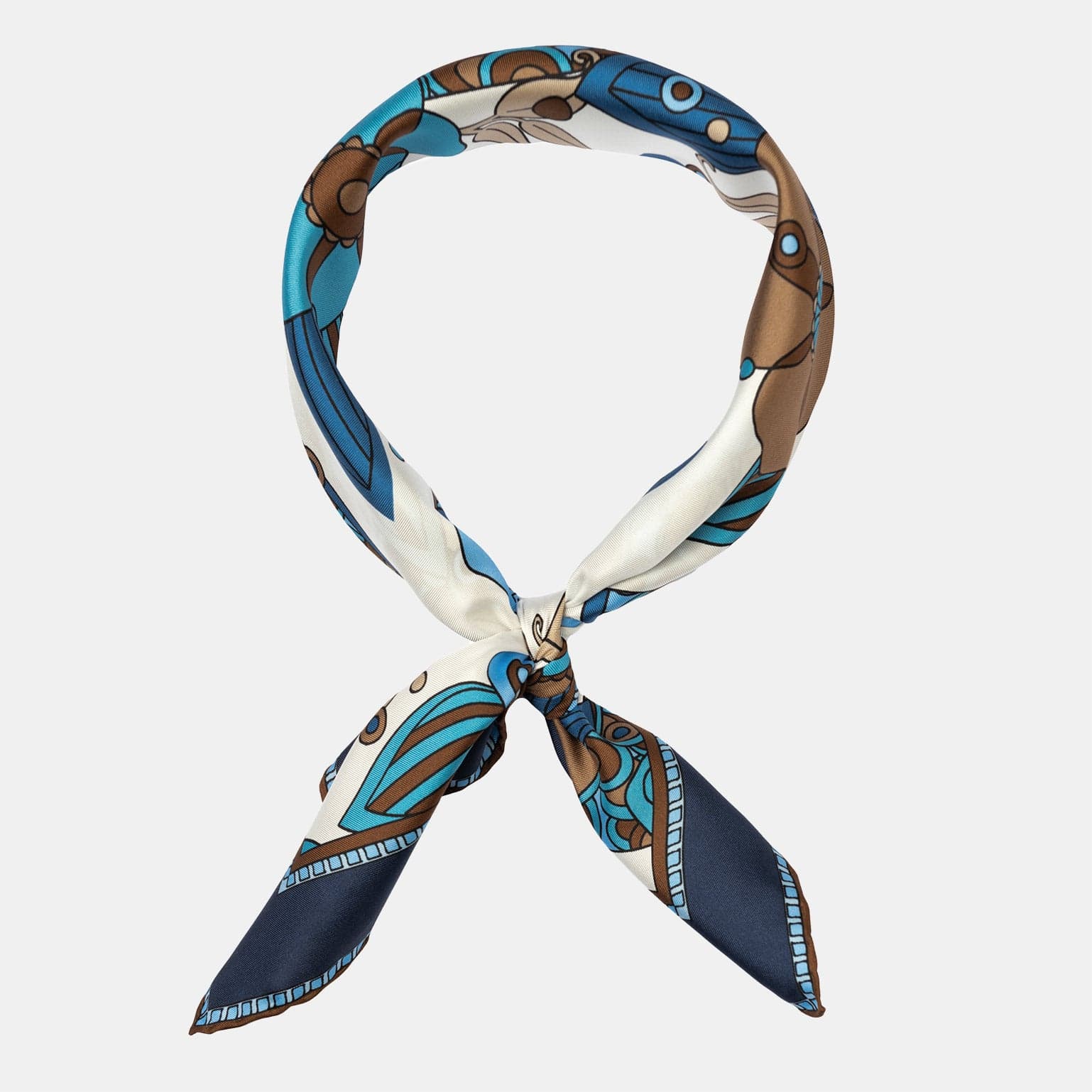 Lombardi - Silk Neckerchief - Blue - Solstik