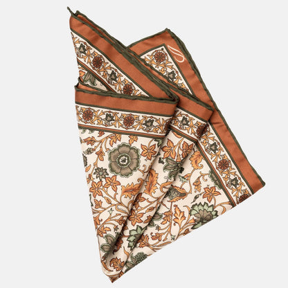 Ibiza - Silk Pocket Square - Terracotta - Solstik