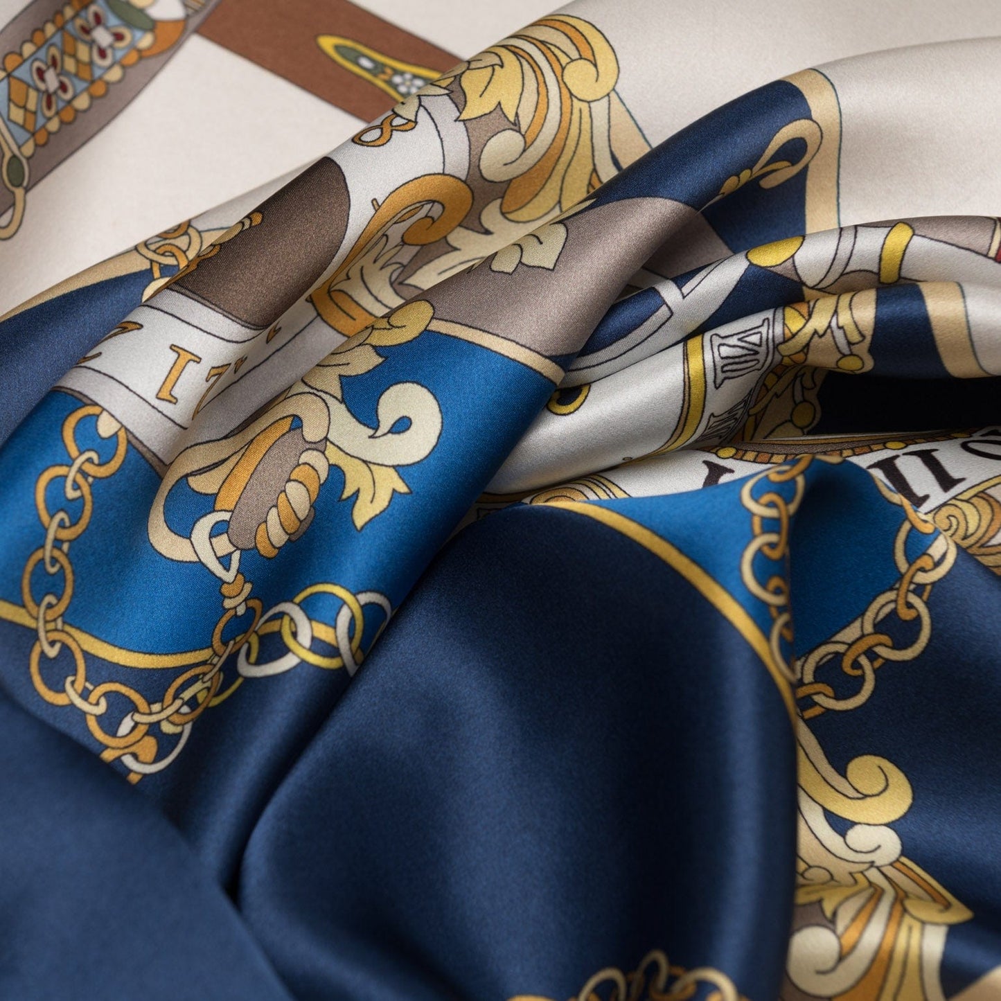 Moment in Time - Silk Foulard - Blue - Solstik