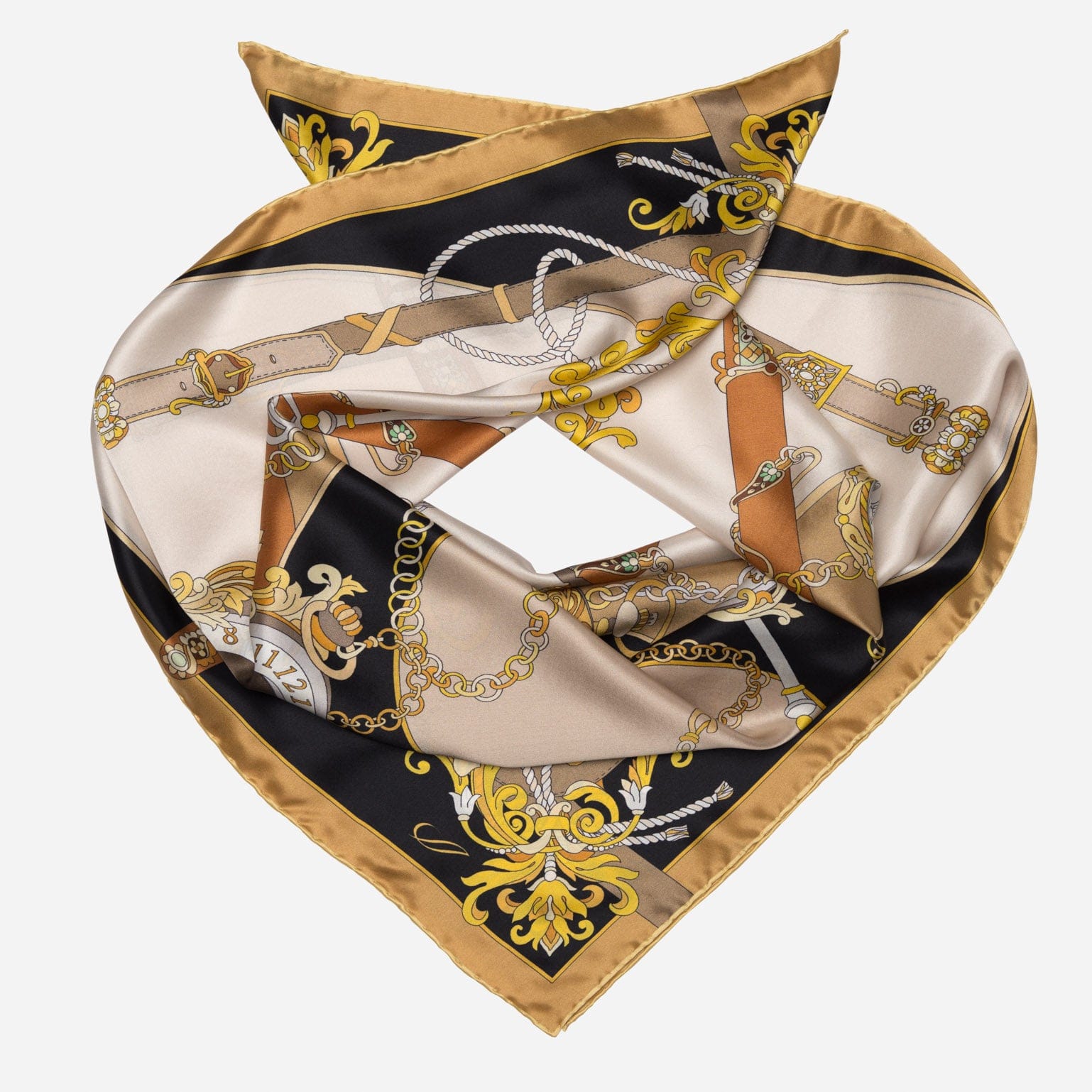Moment in Time - Silk Foulard - Gold - Solstik